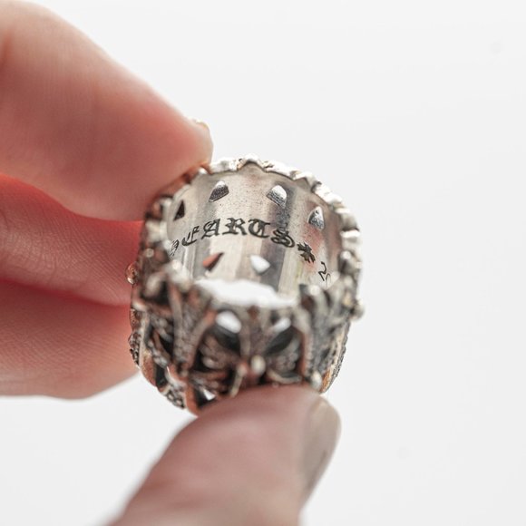 [SOLD] Silver Cemetery Ring Chrome Hearts CZ Sz 6 925 CH 2003, Unisex - Picture 4 of 10